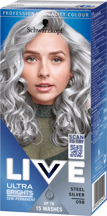 Hårfärg Ultra Brights Steel Silver 098
