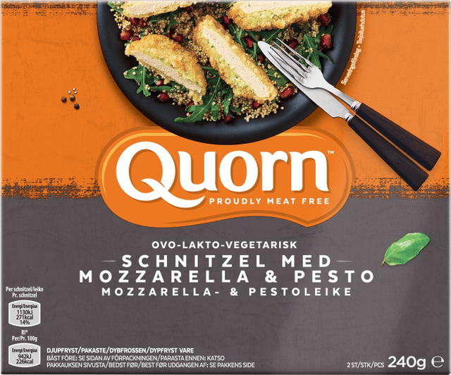 Schnitzel med Mozzarella & pesto Fryst