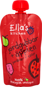 Klämmis Jordgubbar & Äpplen 4 mån Eko