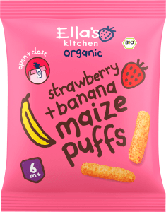 Majspuffar Jordgubbar & Bananer 6 mån Eko