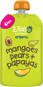 Puré Ekologisk Mango/päron/papaya Från 4 Månader