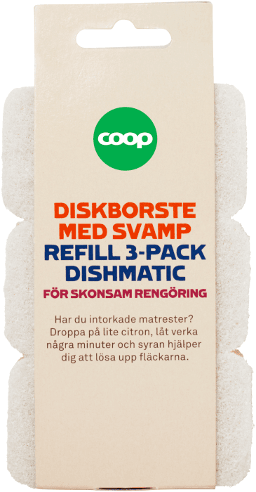 Diskborste med svamp Refill 3-pack