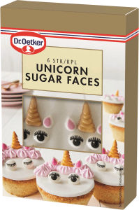 Sockerdekoration Unicorn 6-p