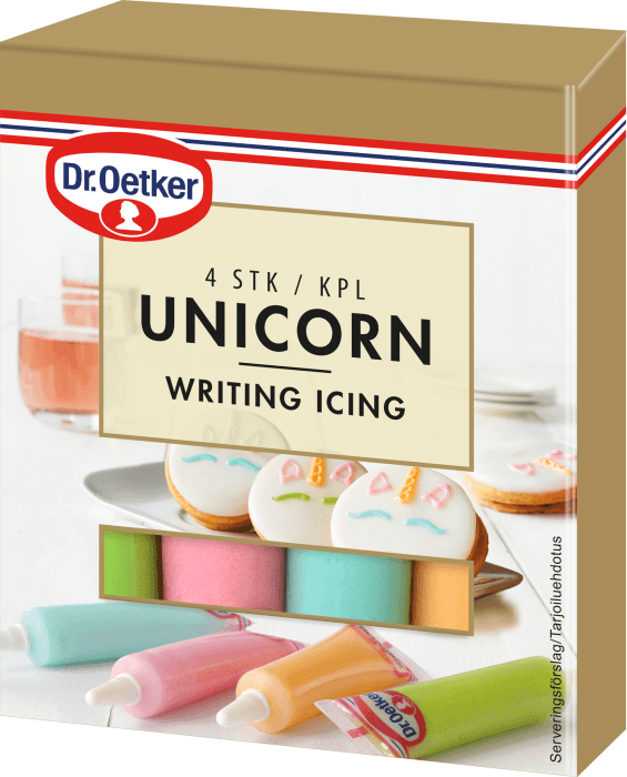 Kristyr Unicorn Writing Icing