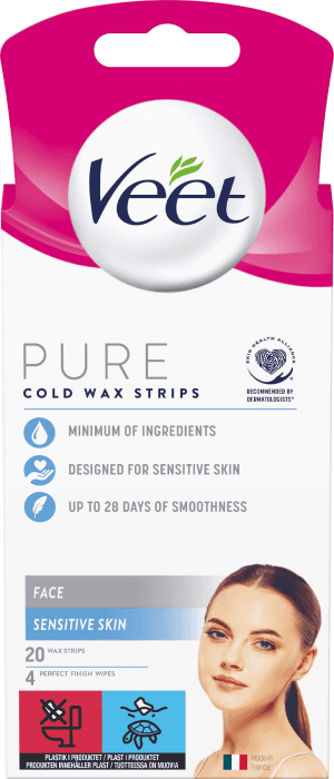 Vaxremsor Pure Sensitive Ansikte