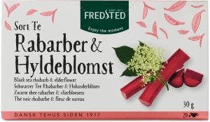 Svart te Rabarber & fläder Eko