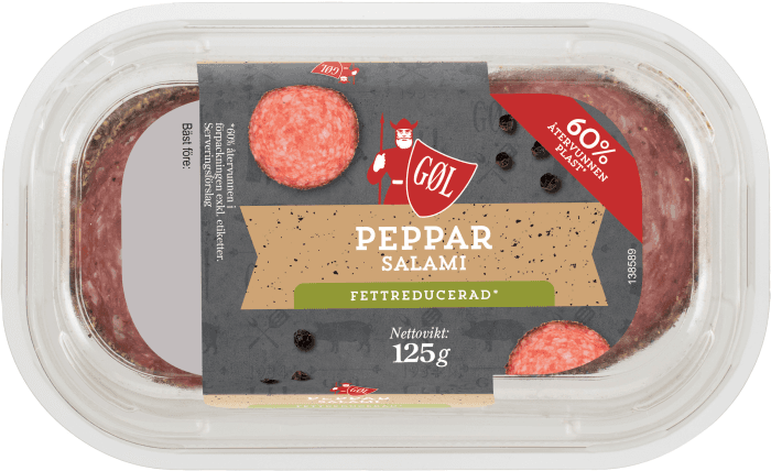 Pepparsalami skivad Fettsnål