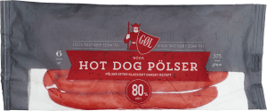 Röd Hot Dog Pölser 6-p