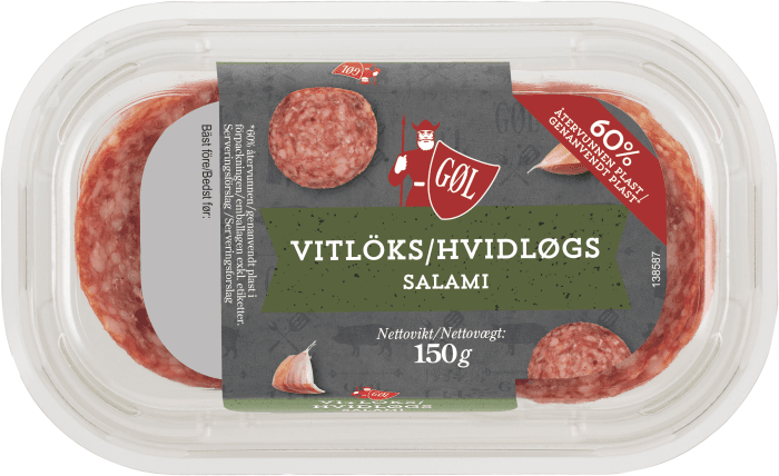 Vitlök Salami Skivad