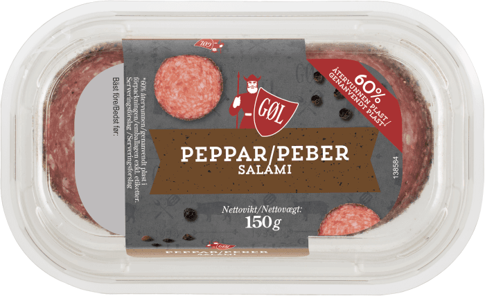 Pepparsalami skivad
