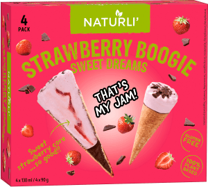 Glasstrut Strawberry Boogie Vegansk