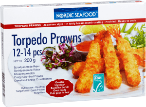 Torped Prawns Sprödbakade Räkor Frysta