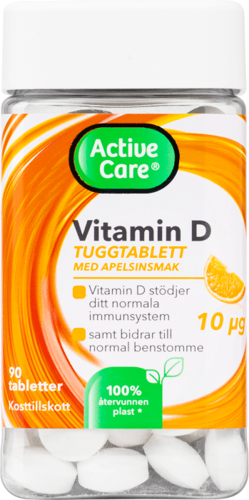 Vitamin D Tuggtablett med Apelsinsmak