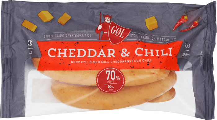Korv Cheddar & chili