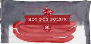Röda Hot Dog Pölser