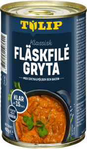 Fläskfilégryta med Cocktailpølser Och Bacon