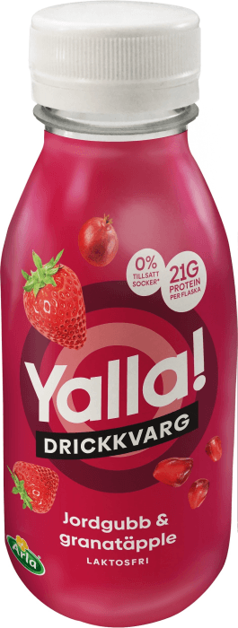 Drickkvarg Jordgubb & Granatäpple Laktosfri Utan Tillsatt Socker 0,3%