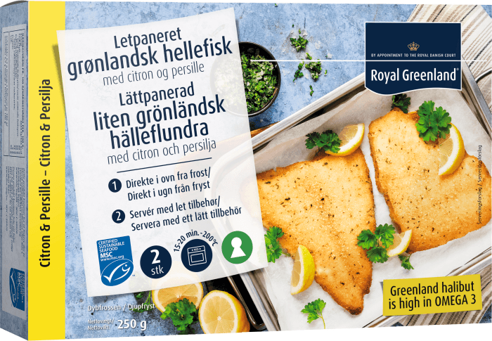 Hälleflundra Panerad Citron & Persilja Fryst MSC