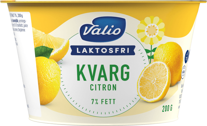 Kvarg Citron Laktosfri 7%