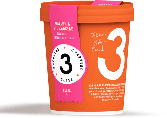 Glass Hallon & Vit Choklad