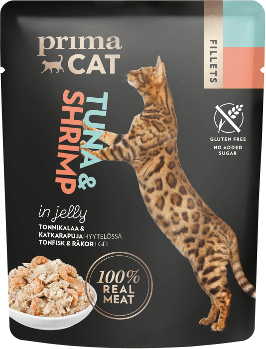 Kattmat Fillets Tonfisk med räkor i gele