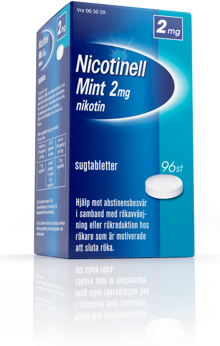 Komprimerad Sugtablett Nikotin 2mg Mint