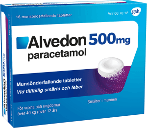 Paracetamol 500mg Munsönderfallande Tablett