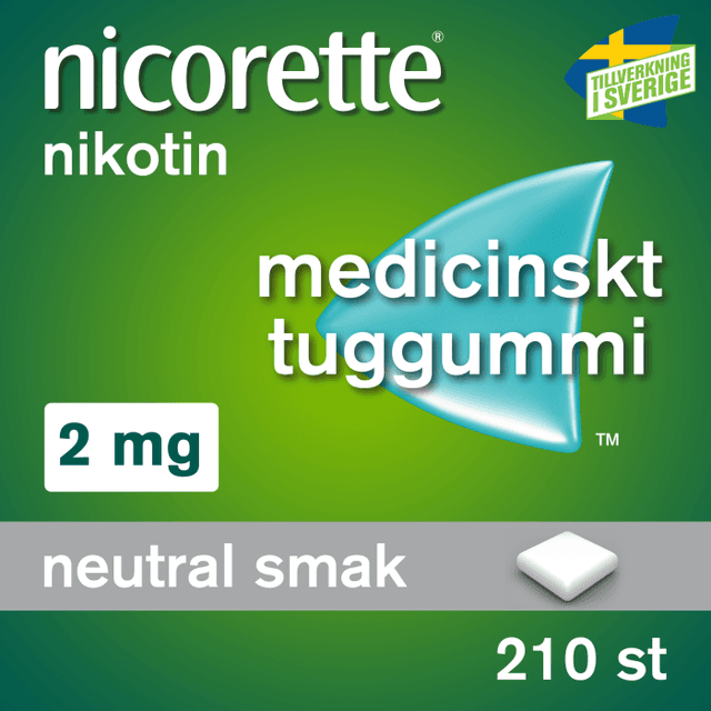 Medicinskt Tuggummi Nikotin 2mg Neutral Smak