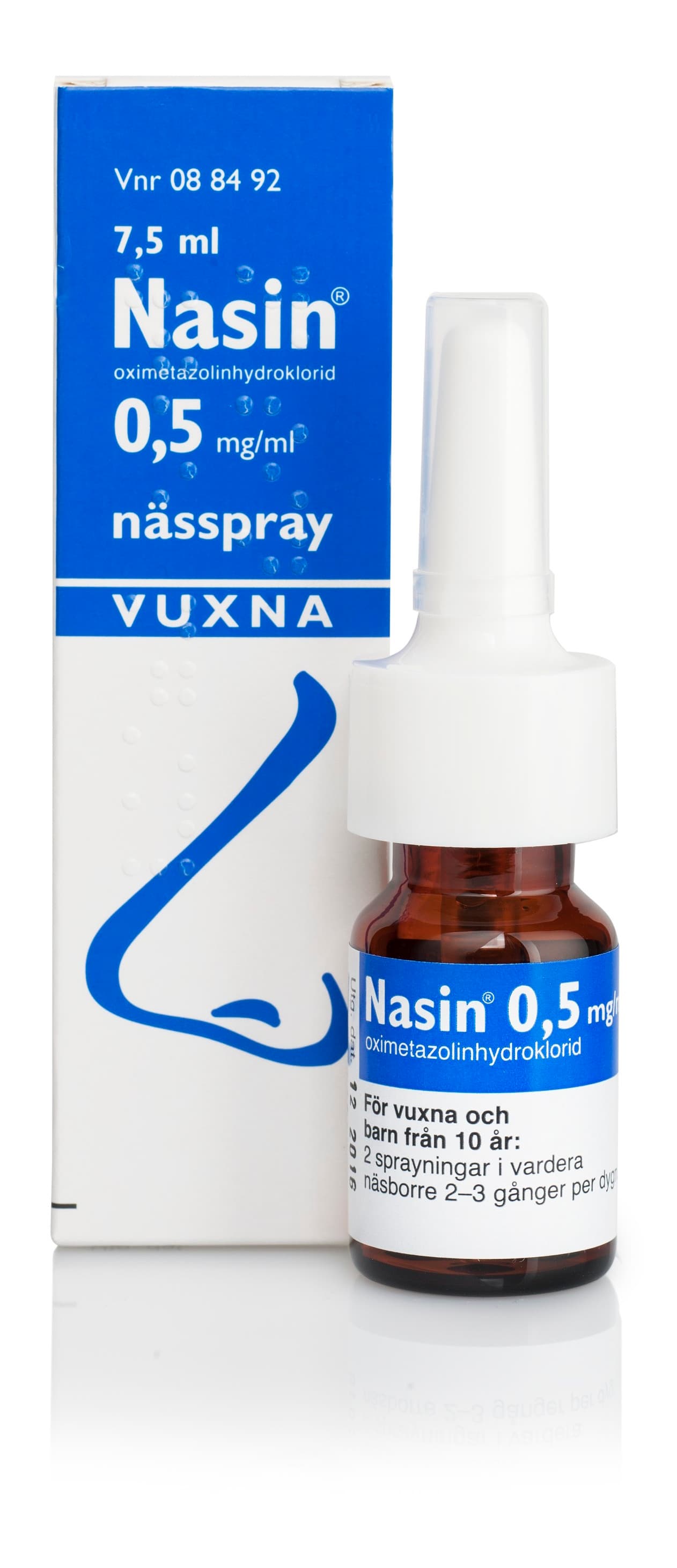 Nässpray Oximetazolin 0,5 mg/ml Lösning