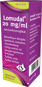 20 mg/ml, Natriumkromoglikat, ögondroppar