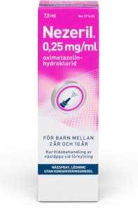 Nässpray Oximetazolin 0,25 mg/ml Lösning 7