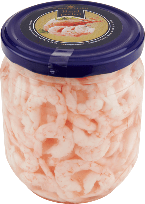 Räkor handskalade i lake