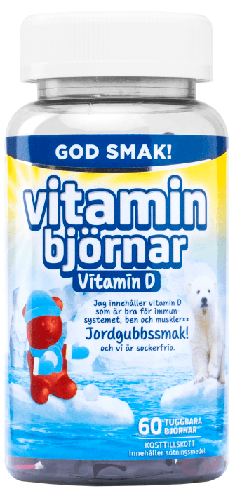 Vitaminbjörnar D-Vitamin Jordgubbssmak