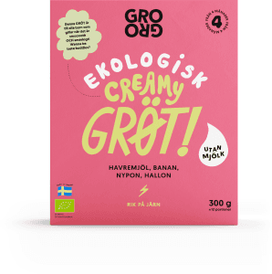 Creamy Gröt med Banan, Nypon & Hallon 6M EKO