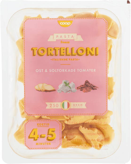 Tortelloni Ost & soltorkade tomater