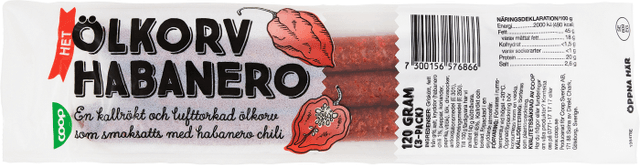 Ölkorv Het Habanero 3-pack