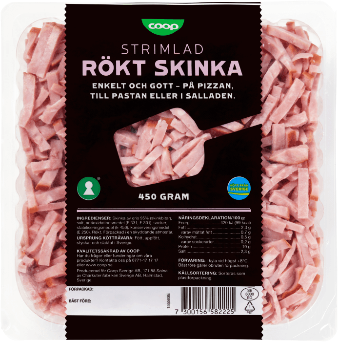 Rökt skinka Strimlad