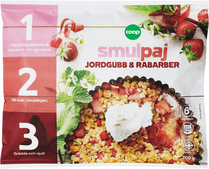 Smulpaj Jordgubb & rabarber