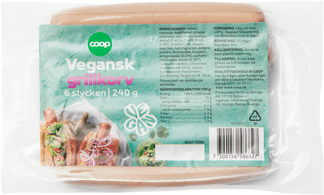 Grillkorv Vegansk