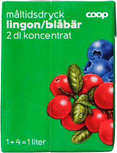 Måltidsdryck Lingon/blåbär