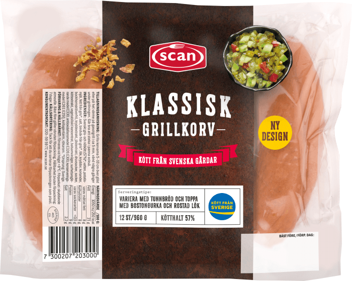 Grillkorv med Tunt Skinn 12-p