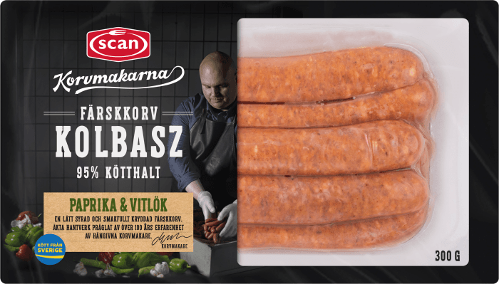 Färskkorv Kolbaz Paprika & Vitlök