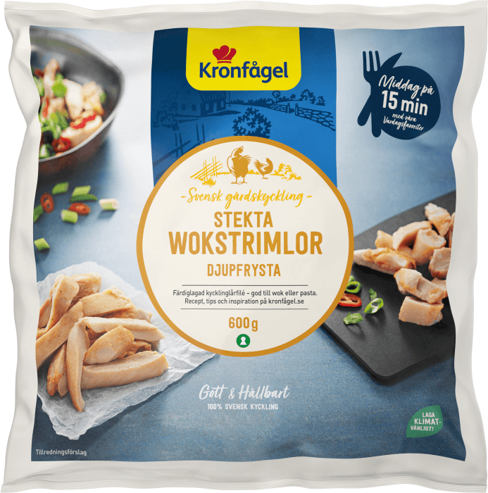 Wokstrimlor Kyckling Stekta Fryst