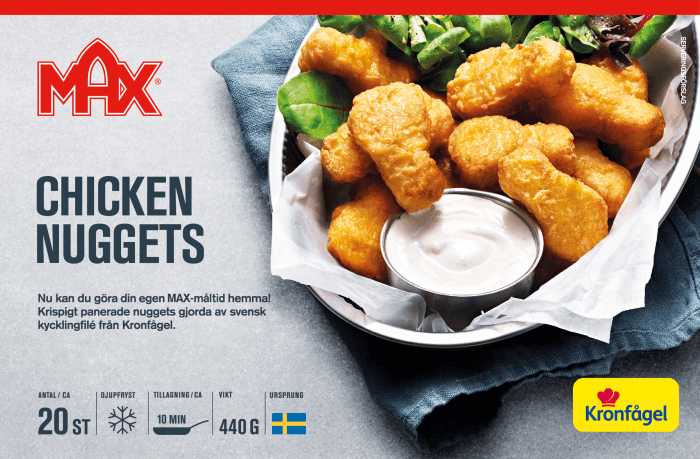 Max Kycklingnuggets Fryst