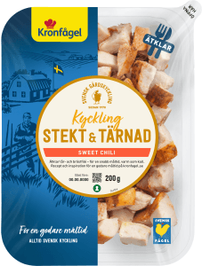 Kyckling Stekt Tärnad Sweet chili