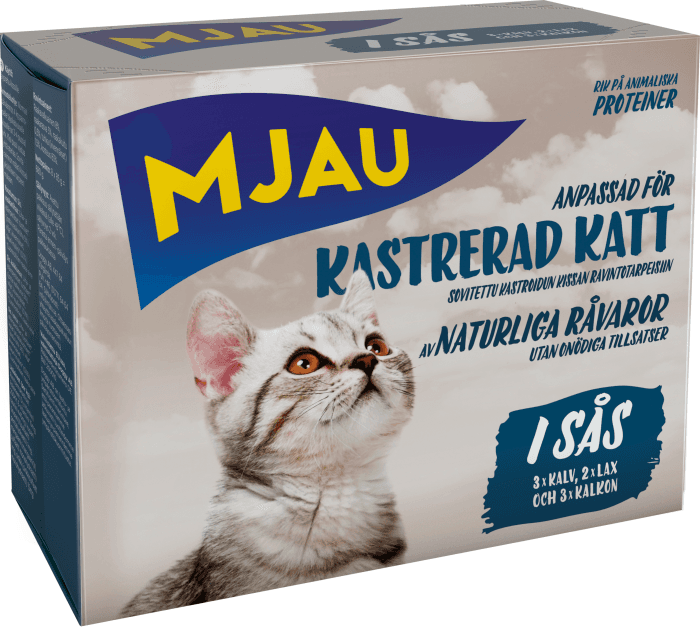 Kattmat för Kastrerad Kalv Lax Kalkon