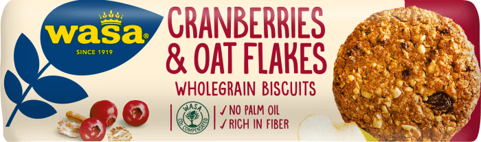 Kakor Cranberries & Oat Flakes