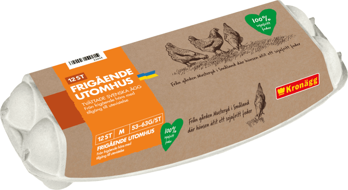 Ägg Frigående Utomhus Sojafritt Foder M