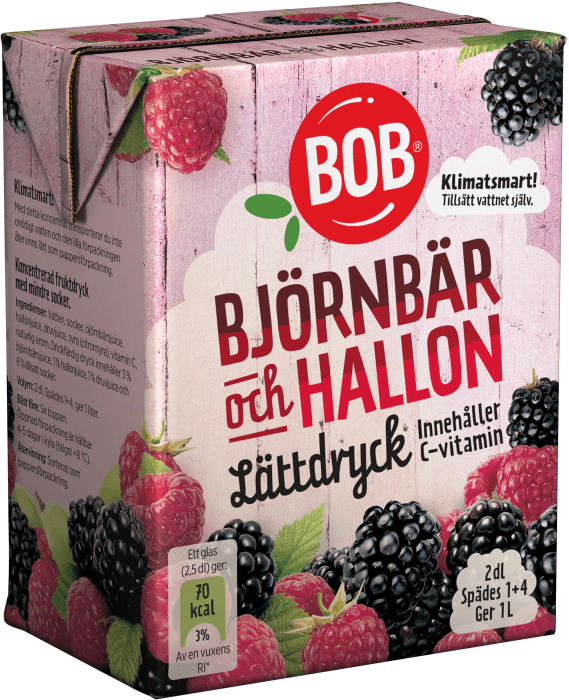 Lättdryck Björnbär & Hallon