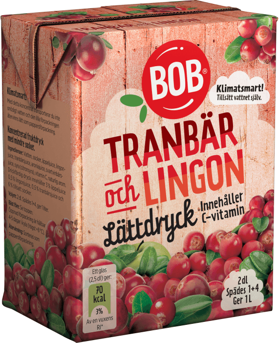 Lättdryck Lingon & Tranbär
